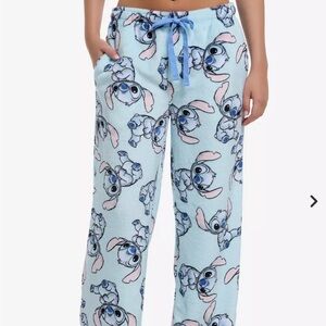 NWT Disney Light Blue Stitch Print Pajama Bottoms.